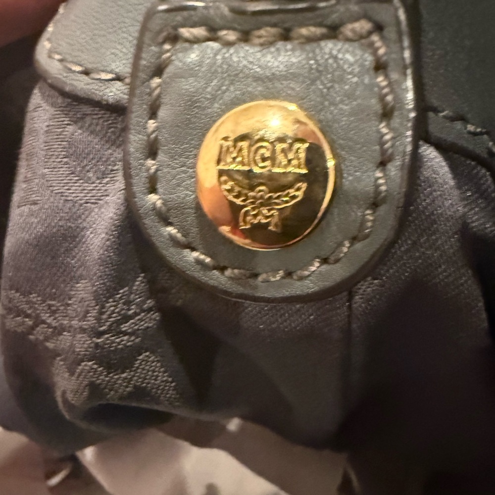 MCM Gray Leather 2-Way - Picture 12 of 14